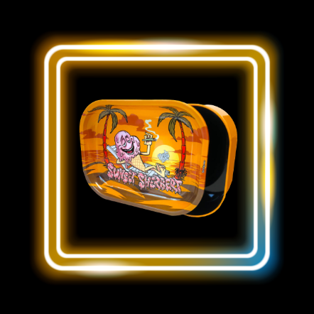 Set Plateau & Rangement Métallique - Best Buds - Sunset Sherbet