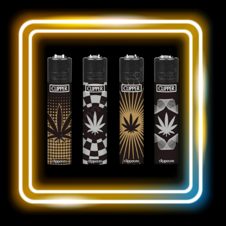 Briquets Clipper Classiques – Feuilles d’Or & d’Argent