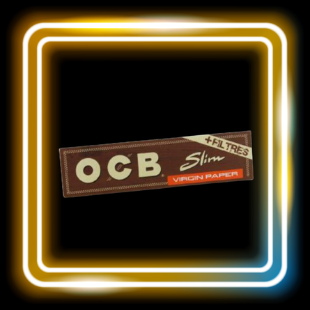 Feuille Slim OCB MARRON TIPS