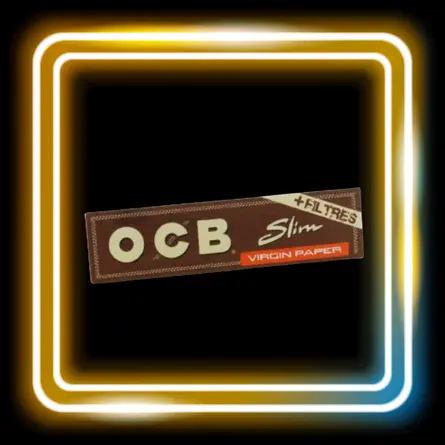 Feuille Slim OCB MARRON TIPS