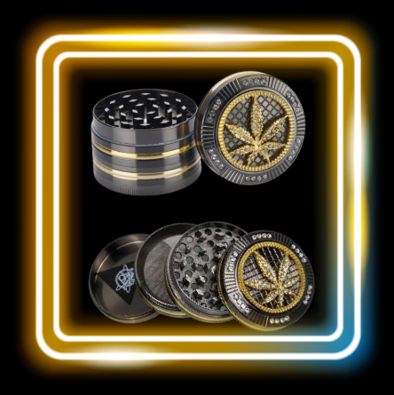Grinder métal 50mm - Bling Bling - 4 parts - CHAMP HIGH