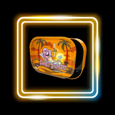 Set Plateau & Rangement Métallique - Best Buds - Sunset Sherbet