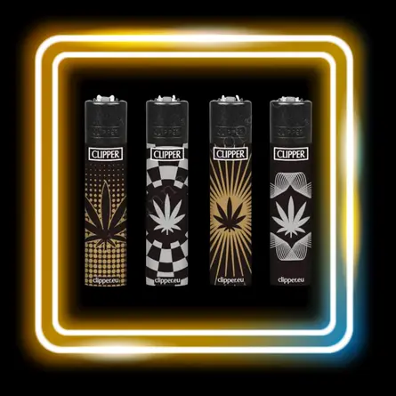 Briquets Clipper Classiques – Feuilles d’Or & d’Argent